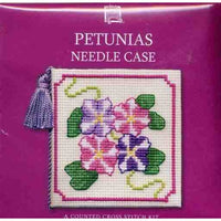 Textile Heritage Petunias Needle Case Counted Cross Stitch Kit