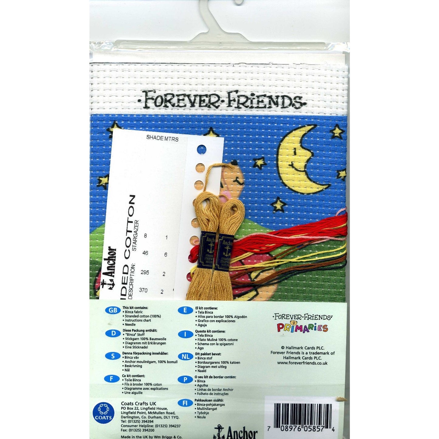 Binca Beginner Stamped Cross-stitch Kit Forever Friends Stargazer Anchor