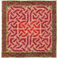 Celtic Obsessions Lavender & Green Knotwork Cross Stitch Pattern
