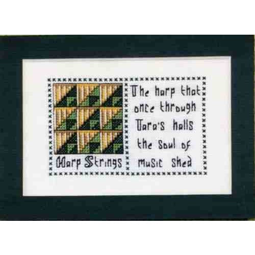 Claddagh Cross Stitch - Harp Strings Irish Quilts and Quotes Pattern