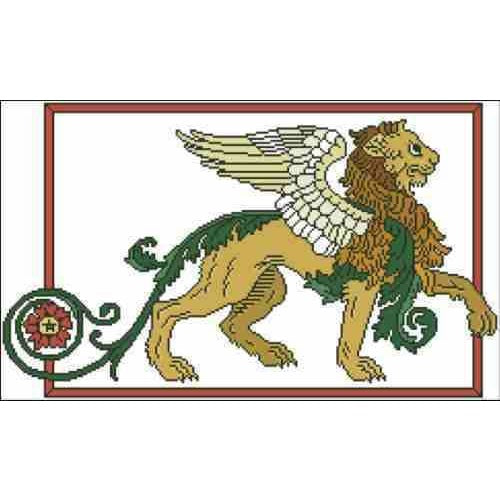 Arelate Studio Lion Triumphant Cross Stitch Pattern