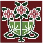Landmark Tapestries & Charts Arts & Crafts Begonia Pincushion Cross Stitch Pattern