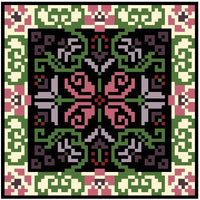 Landmark Tapestries & Charts Arts & Crafts Rose Pincushion Cross Stitch Pattern