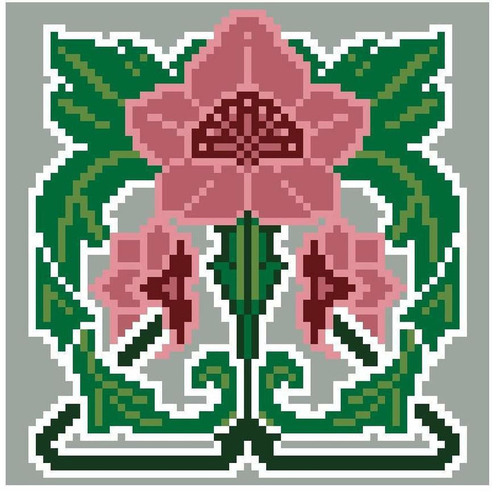 Landmark Tapestries Art Craft Geranium Pincushion Cross Stitch Pattern ...