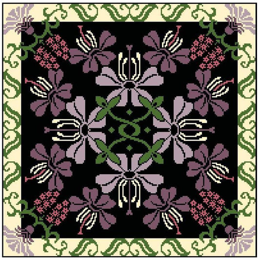 Landmark Tapestries & Charts Arts & Crafts Orchid Pillow Cross Stitch Pattern