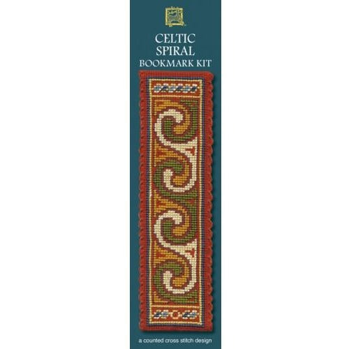 Textile Heritage Celtic Spiral Terracotta Bookmark Cross Stitch Kit