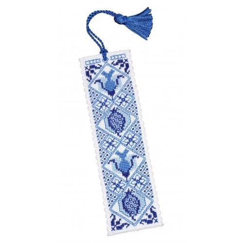 Textile Heritage Delft Blue Bookmark Cross Stitch Kit