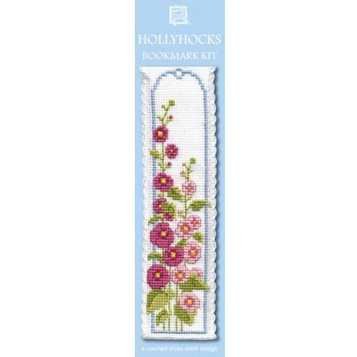 Textile Heritage Hollyhocks Bookmark Cross Stitch Kit