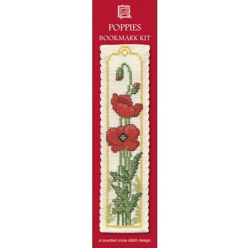 Textile Heritage Poppies Bookmark Cross Stitch Kit