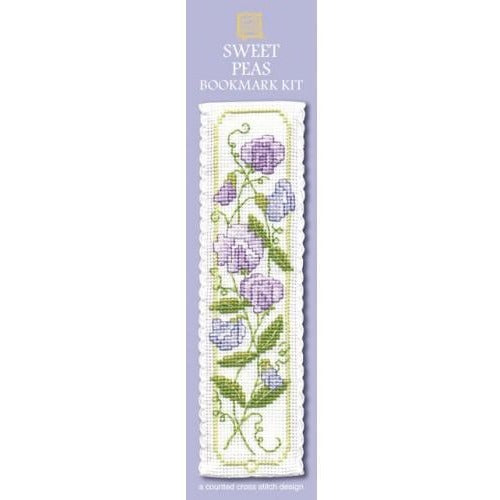 Textile Heritage Sweet Peas Bookmark Cross Stitch Kit