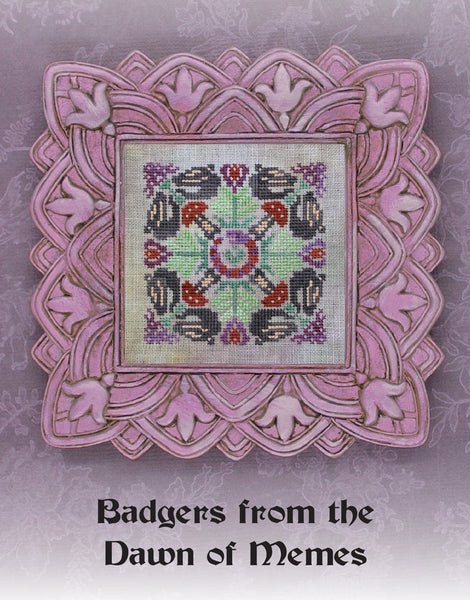 Ink Circles Badgers from the Dawn of Memes Cross Stitch Pattern