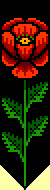 Botanical Bookmark Scarlet Poppy Cross Stitch Pattern