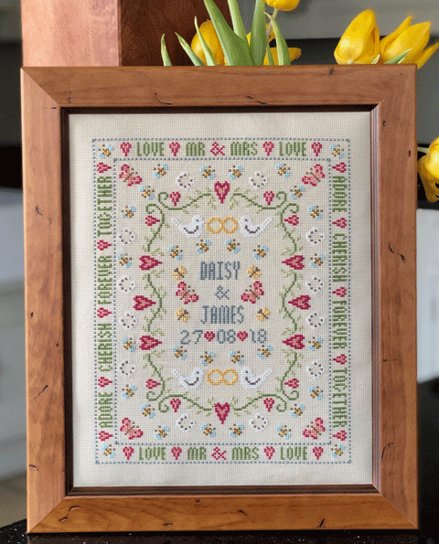 Historical Sampler Company Bee Wedding Sampler Cross Stitch Pattern