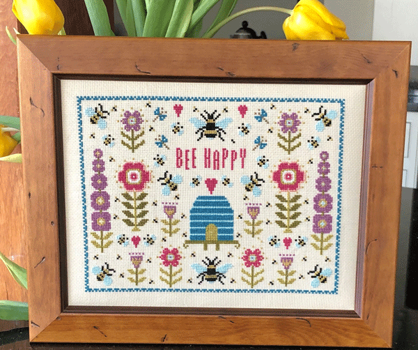 Historical Sampler Company Bee Happy Cross Stitch Pattern