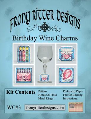 Frony Ritter Birthday Wine Charms Cross Stitch Kit