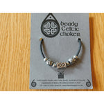 Celtic Pewter Bead Necklace Choker Brick Small Sphere