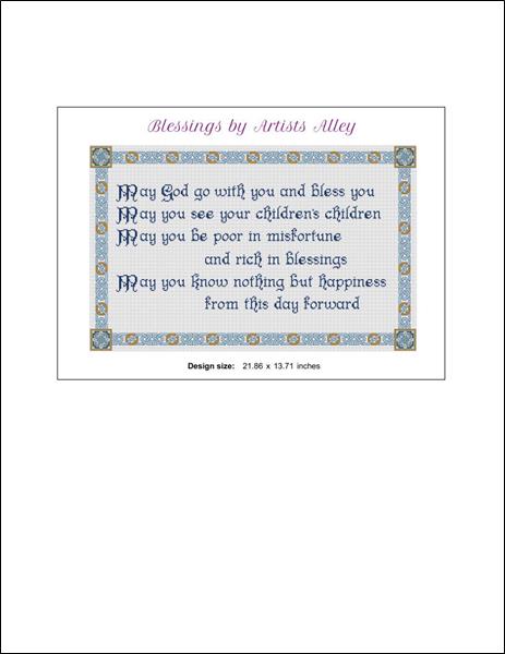 Artists Alley Blessings Cross Stitch Pattern