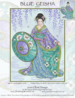 Joan Elliott Blue Geisha Cross Stitch Pattern