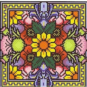 Landmark Tapestries & Charts Bouquet Mixture Cross Stitch Pattern