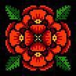 Botanical Pin Cushion Scarlet Poppy Cross Stitch Pattern