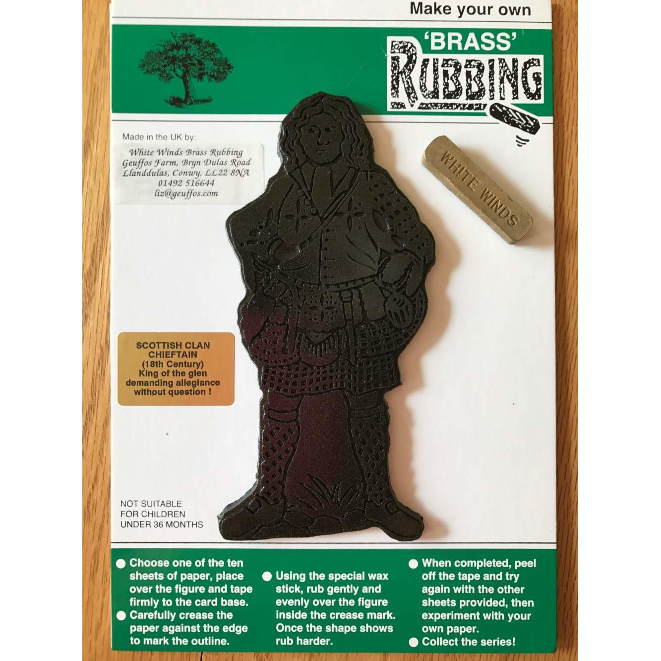 Brass Rubbing Kit Scottish Chieftain