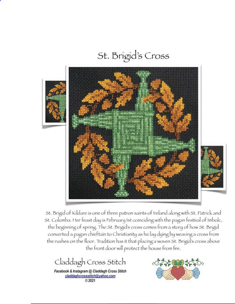 Claddagh Cross Stitch St Brigid Cross - Cross Stitch Pattern