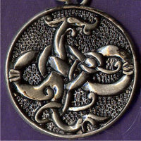 Gotland Serpent Relief Disc Pewter Key Ring