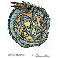 Refrigerator Magnet Entwined Dragon