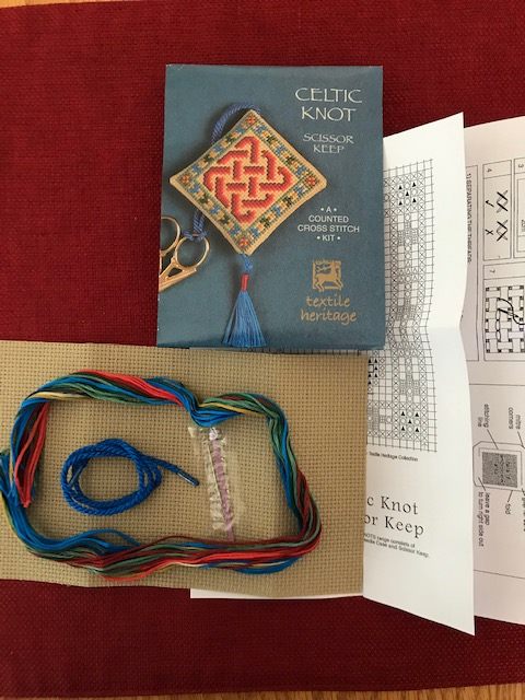 Textile Heritage Celtic Knot Scissor Keep - Cross Stitch Kit