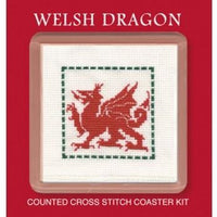 Textile Heritage Welsh Dragon Coaster Cross Stitch Kit