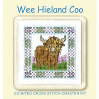 Textile Heritage Wee Heiland Coo Coaster Cross Stitch Kit