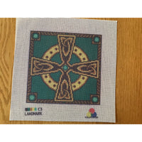 Celtic Cross Needlepoint Canvas Jade