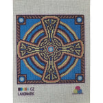 Celtic Cross Needlepoint Canvas Sapphire