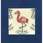 Flamingo Miniature Card Counted Cross Stitch Kit - Textile Heritage
