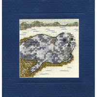 Grey Seal Miniature Card Counted Cross Stitch Kit - Textile Heritage