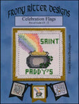 Frony Ritter Celebration Flags Pot of Gold Cross Stitch Pattern