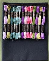 Belfast Linen 32 ct & DMC Floss Pack Ink Circles This'll Do Cross Stitch