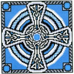 Aquamarine Celtic Cross - Cross Stitch Pattern