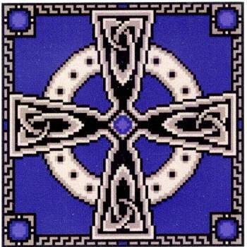 Landmark Tapestries & Charts - Lapis Celtic Cross - Cross Stitch Pattern