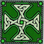 Landmark Tapestries & Charts - Malachite Celtic Cross - Cross Stitch Pattern