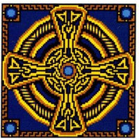 Landmark Tapestries & Charts - Sapphire Celtic Cross - Cross Stitch Pattern