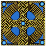 Turquoise Celtic Cross - Cross Stitch Pattern