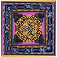 Landmark Tapestries & Charts Celtic Gilt Sun Cross Stitch Pattern