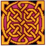 Belenus Golden Celtic Knot - Cross Stitch Pattern
