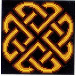 Corra Golden Celtic Knot - Cross Stitch Pattern