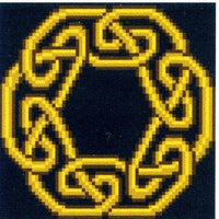 Eadon Golden Celtic Knot - Cross Stitch Pattern