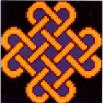Epona Golden Celtic Knot - Cross Stitch Pattern