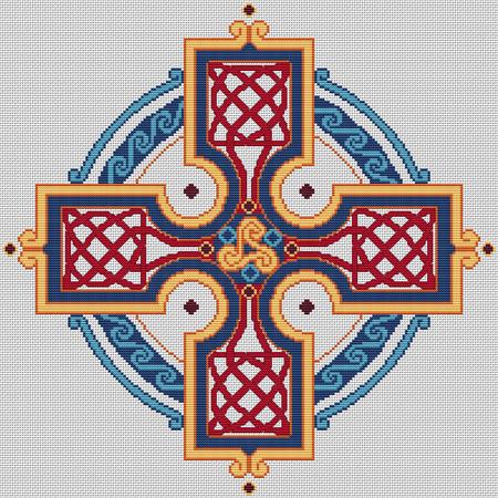 Artists Alley Celtic Knotworked Cross -  Cross Stitch Pattern