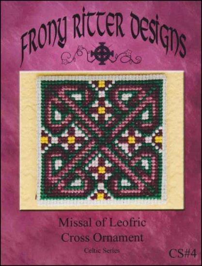 Frony Ritter Celtic Series Missal of Leofric Cross Ornament Cross Stitch Pattern