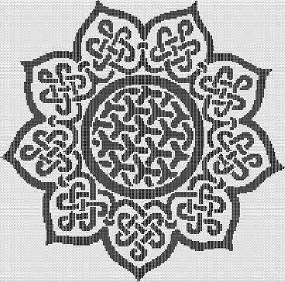 White Willow Stitching Celtic Sunflower Cross Stitch Pattern